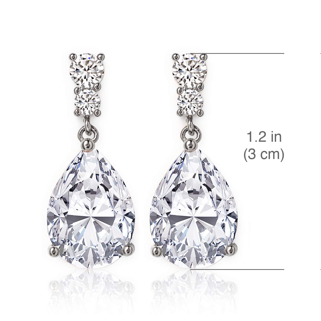 A+O Bridesmaid Earrings Gift, Drop Earrings in Silver, Gold, Rose Gold - Image 5