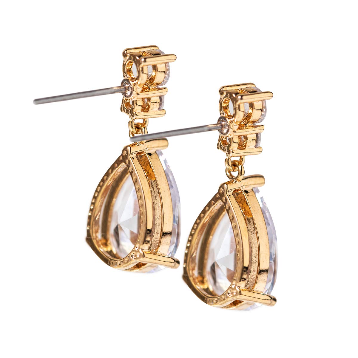 A+O Bridesmaid Earrings Gift, Drop Earrings in Silver, Gold, Rose Gold - Image 4