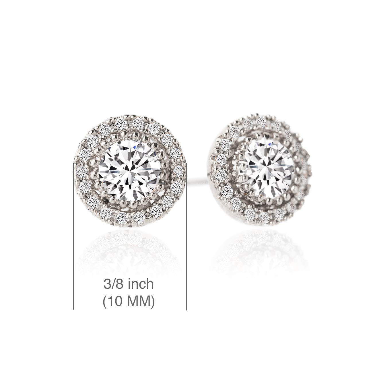 A+O Bridesmaid Gift, Crystal Stud Post or Clip-on Earrings in Silver, Gold, Rose Gold - Image 5