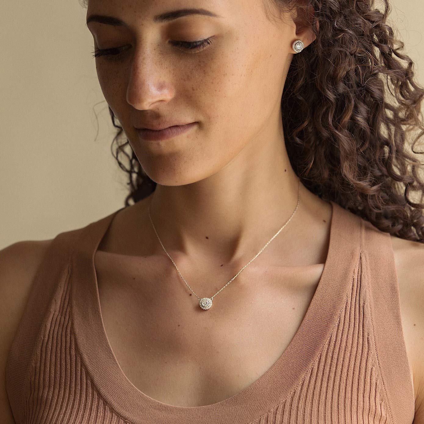 A+O Bridesmaid Gift, Crystal Stud Post or Clip-on Earrings in Silver, Gold, Rose Gold - Image 8