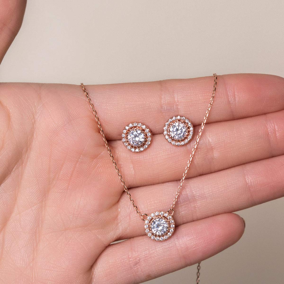 A+O Bridesmaid Gift, Crystal Stud Post or Clip-on Earrings in Silver, Gold, Rose Gold - Image 8