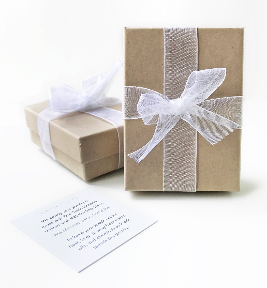 A+O Bridesmaid Gift - Cubic Zirconia Earring and Necklace Set - Image 6