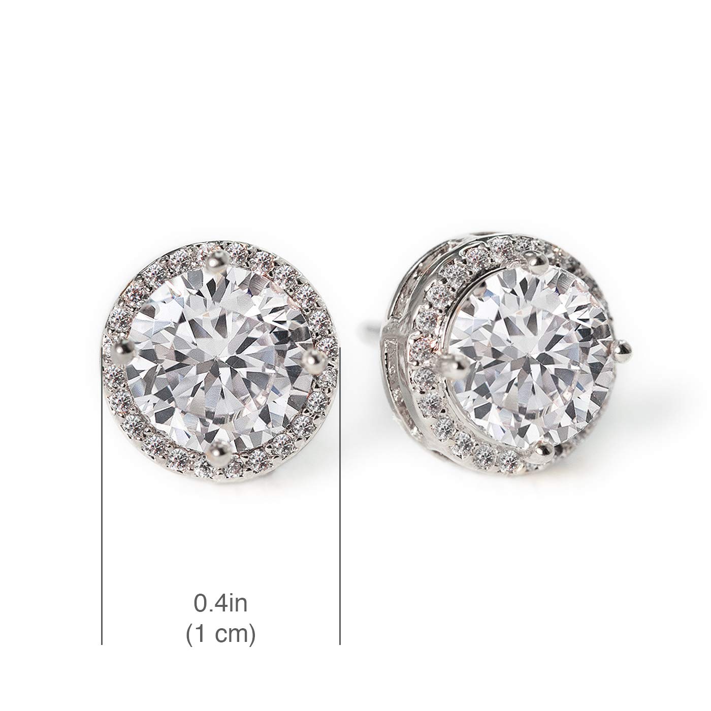 A+O Bridesmaid Jewelry Gift - Round Stud Earrings or Necklace in Silver, Yellow Gold, Rose Gold - Image 3