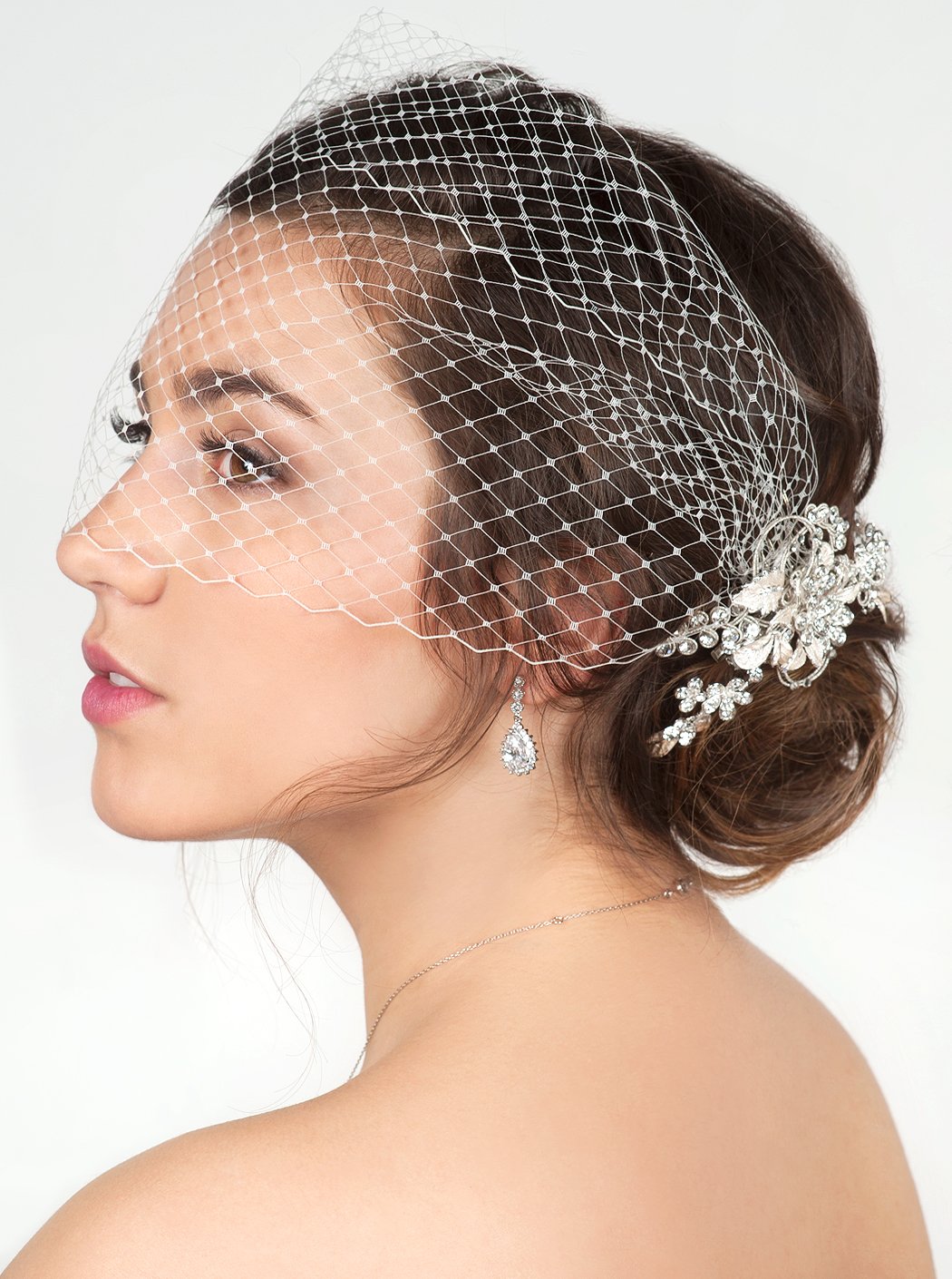 A+O Bridesmaid Jewelry Gift, Teardrop Dangle Earrings in Silver, Gold, Rose Gold - Image 3