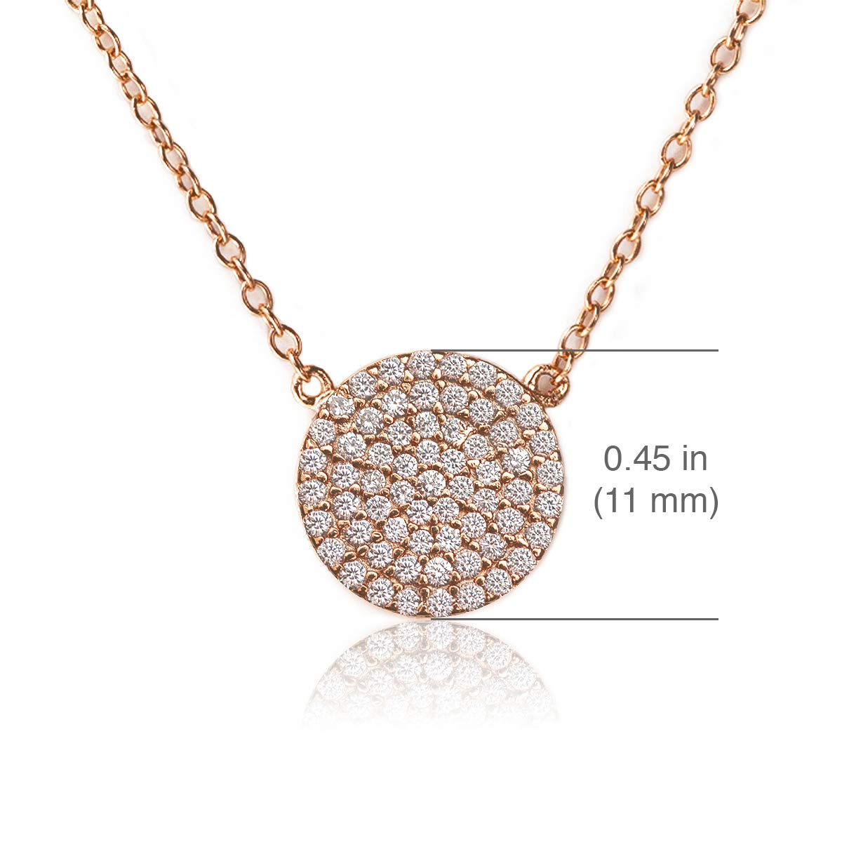 A+O Wedding Bridesmaid Gift - Disk Pendant Necklace in 14K Gold, Rose Gold or Sterling Silver - Image 4