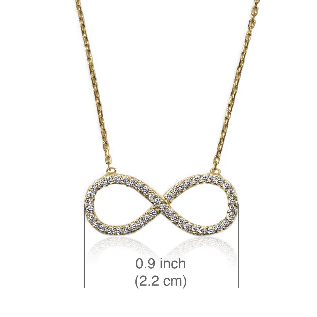 A+O Gift for sister, Infinity Crystal Necklace Pendant in Gold, Rose Gold or Silver - Image 7