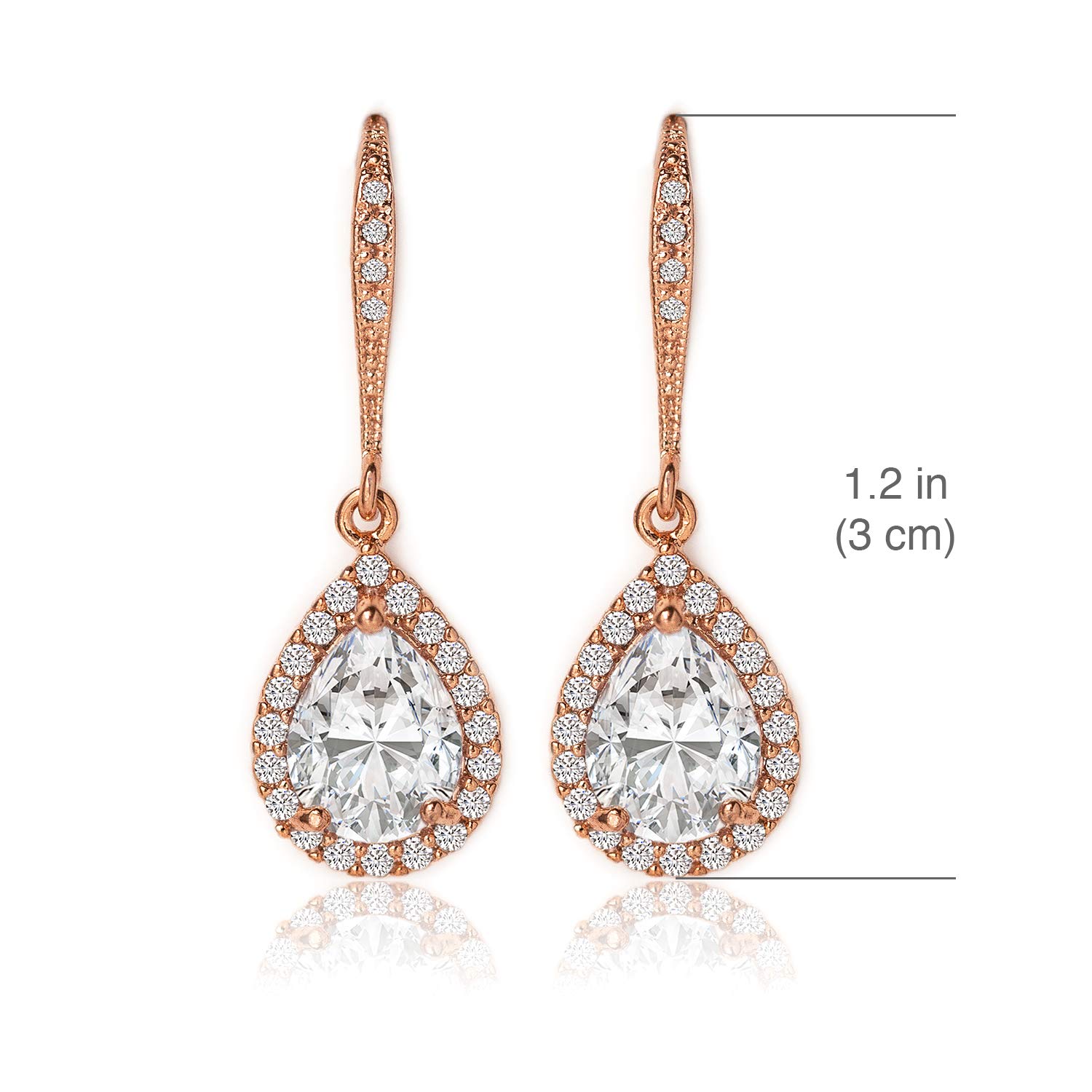 A+O Mother of the bride Gift Drop Earrings or Jewelry set in Silver, Yellow Gold, Rose Gold - Image 4