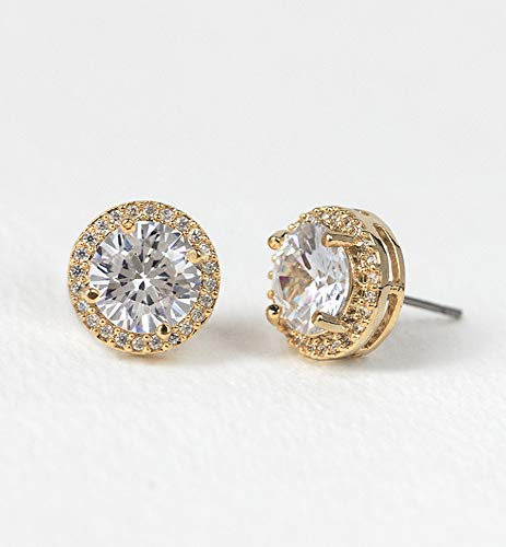 A+O Mother of the Bride or Groom Gift - Round Stud Earrings and Necklace Jewelry set in Silver, Yellow Gold, Rose Gold - Image 5