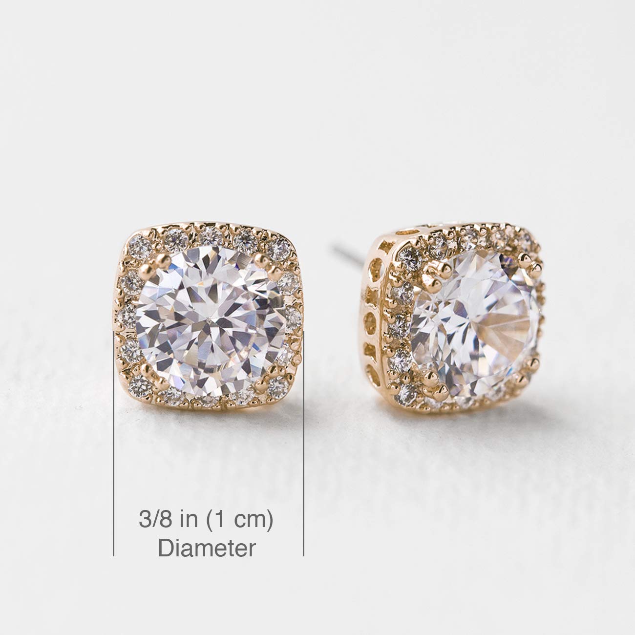 A+O Wedding Bridesmaid Gift, Crystal Stud Earrings in Silver, Rose Gold or Gold - Image 6