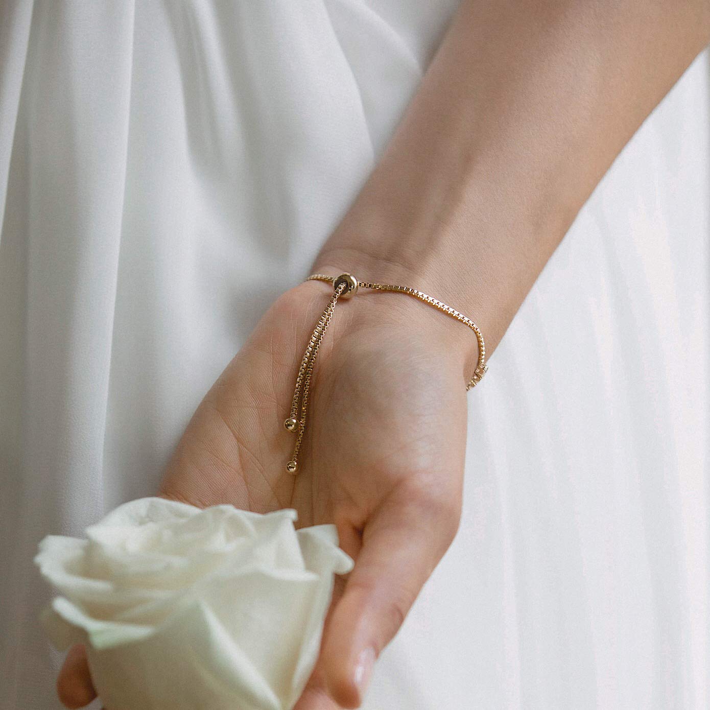 A+O Wedding Bridesmaid Jewelry Gift, Crystal Bracelet and Earring Set in Gold, Rose Gold, Silver - Image 5